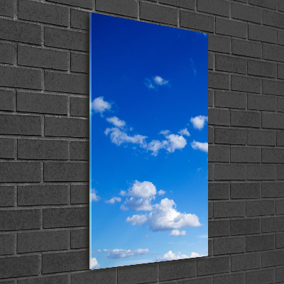 Quadro vetro verticale Nuvole nel cielo