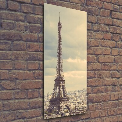 Quadro vetro verticale Torre Eiffel Parigi