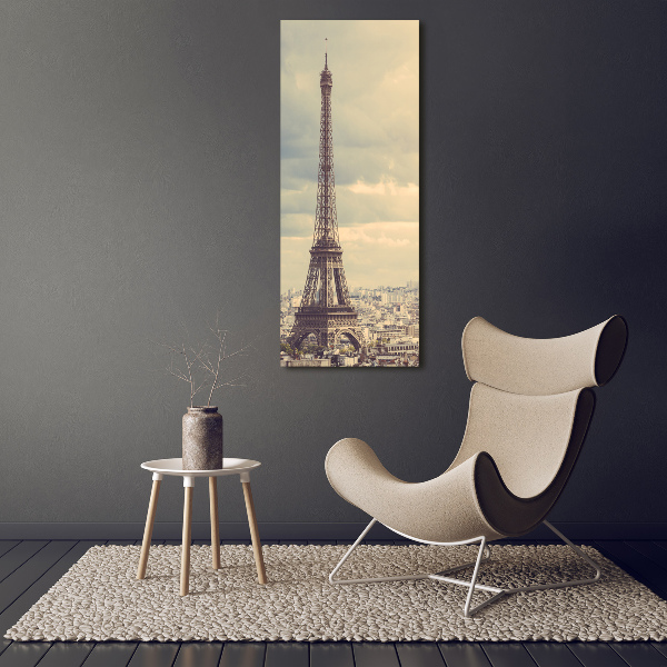 Quadro vetro verticale Torre Eiffel Parigi