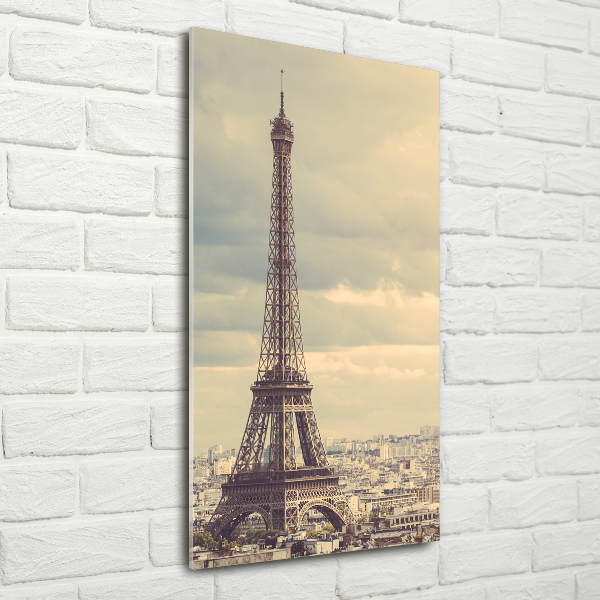Quadro vetro verticale Torre Eiffel Parigi