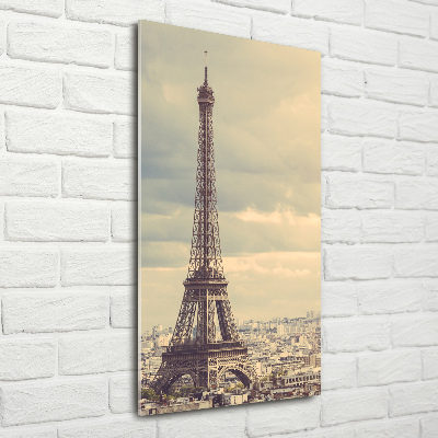 Quadro vetro verticale Torre Eiffel Parigi