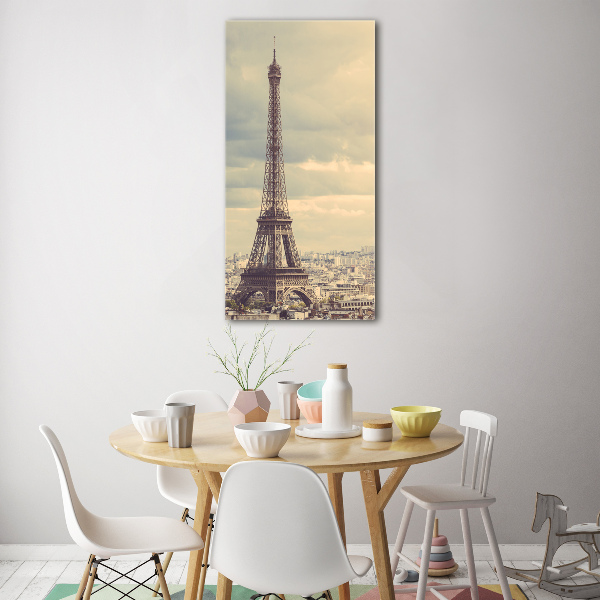 Quadro vetro verticale Torre Eiffel Parigi