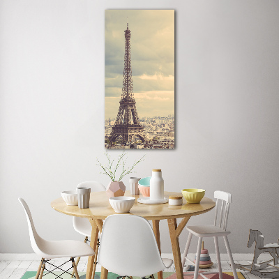 Quadro vetro verticale Torre Eiffel Parigi