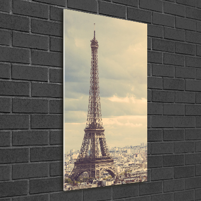 Quadro vetro verticale Torre Eiffel Parigi