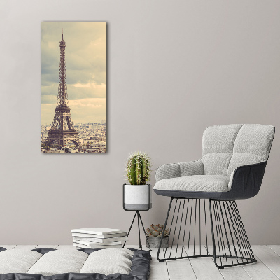 Quadro vetro verticale Torre Eiffel Parigi