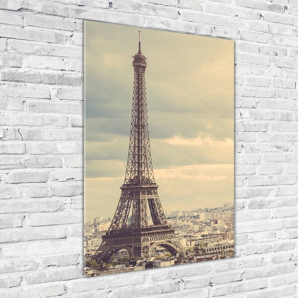 Quadro vetro verticale Torre Eiffel Parigi