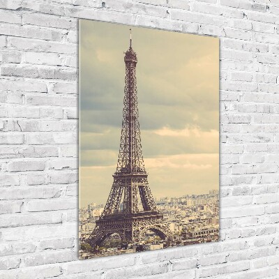 Quadro vetro verticale Torre Eiffel Parigi