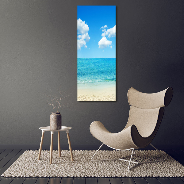 Quadro in vetro verticale Spiaggia tropicale