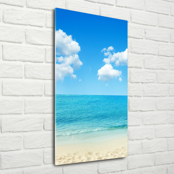 Quadro in vetro verticale Spiaggia tropicale