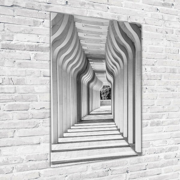 Quadro stampa su vetro verticale Corridoio