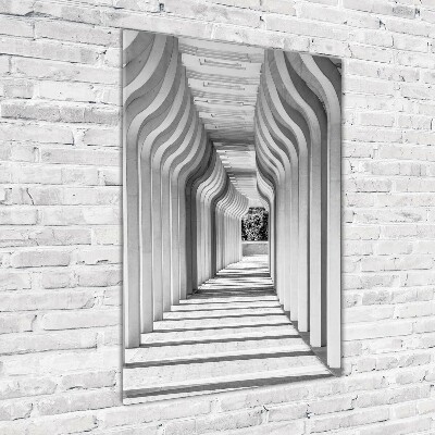 Quadro stampa su vetro verticale Corridoio