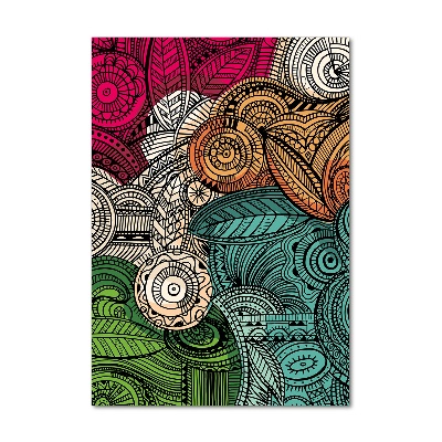 Quadro vetro verticale Piume astratte