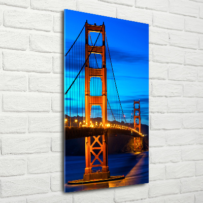 Quadro in vetro verticale Ponte di San Francisco