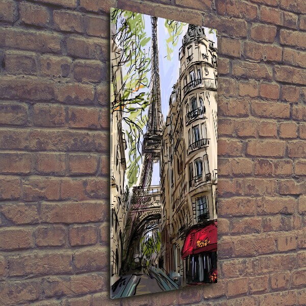 Quadro di vetro verticale Torre Eiffel Parigi
