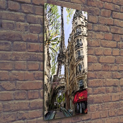 Quadro di vetro verticale Torre Eiffel Parigi