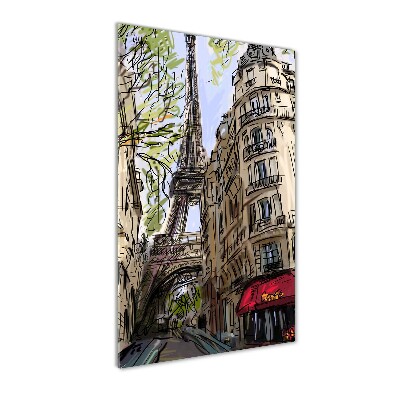 Quadro di vetro verticale Torre Eiffel Parigi