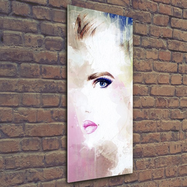 Quadro di vetro verticale Donna astratta