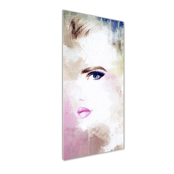 Quadro di vetro verticale Donna astratta