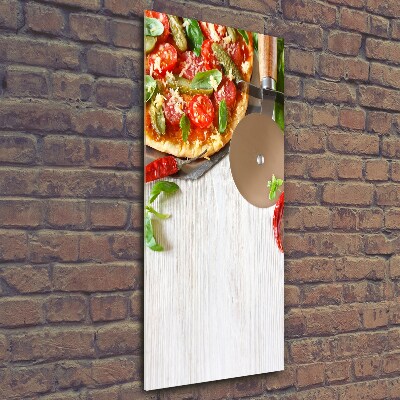 Quadro in vetro verticale Pizza