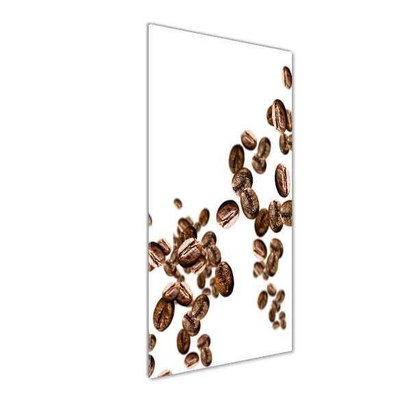 Quadro di vetro verticale Chicchi di caffè