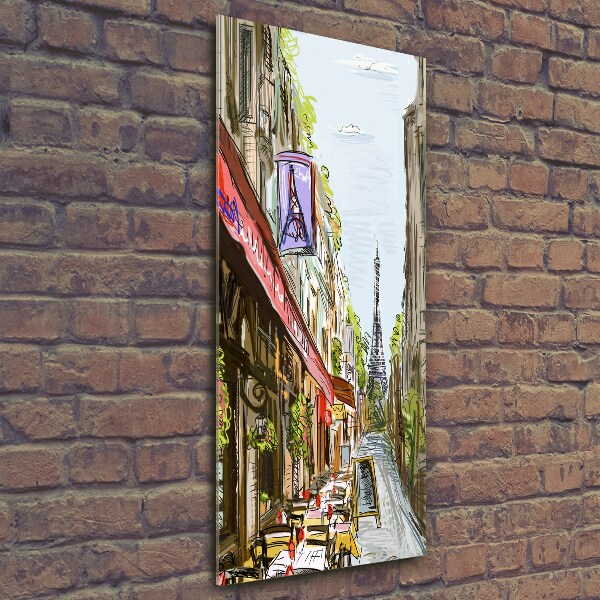Quadro stampa su vetro verticale Torre Eiffel Parigi