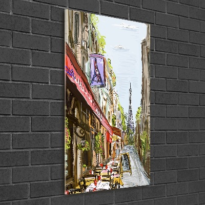 Quadro stampa su vetro verticale Torre Eiffel Parigi