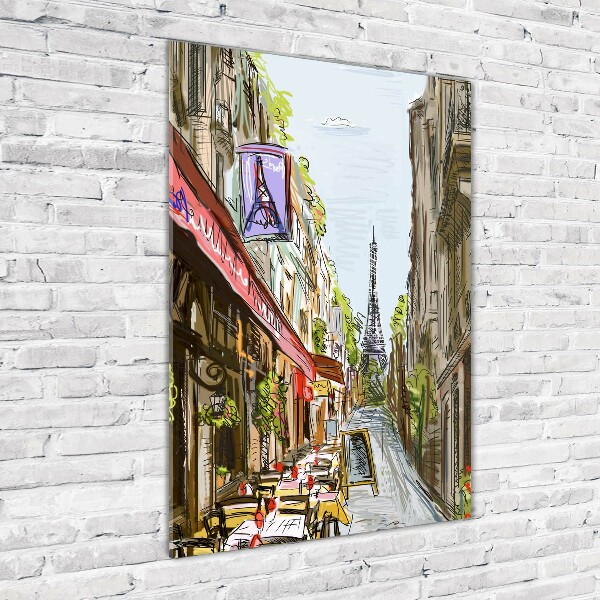 Quadro stampa su vetro verticale Torre Eiffel Parigi