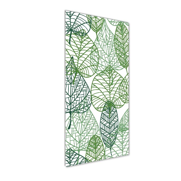Quadro di vetro verticale Foglie