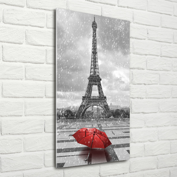 Quadro di vetro verticale Torre Eiffel Parigi