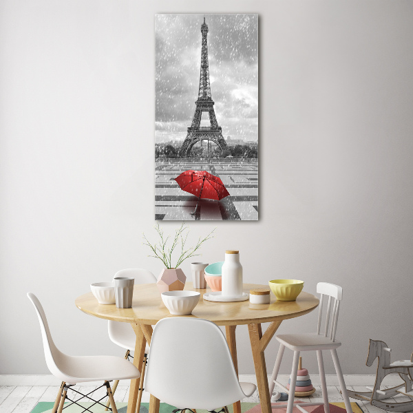 Quadro di vetro verticale Torre Eiffel Parigi