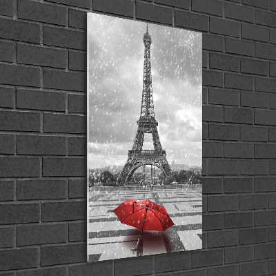 Quadro di vetro verticale Torre Eiffel Parigi