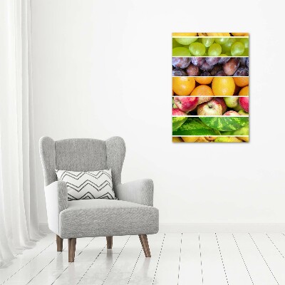 Quadro in vetro verticale Frutti colorati
