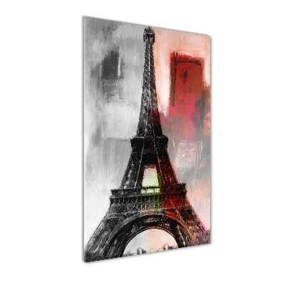 Quadro stampa su vetro verticale Torre Eiffel Parigi