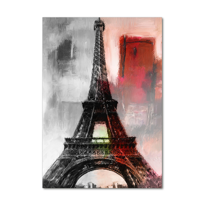 Quadro stampa su vetro verticale Torre Eiffel Parigi