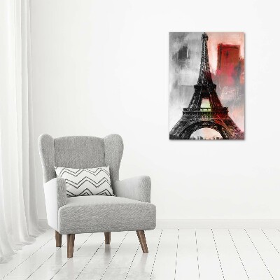 Quadro stampa su vetro verticale Torre Eiffel Parigi