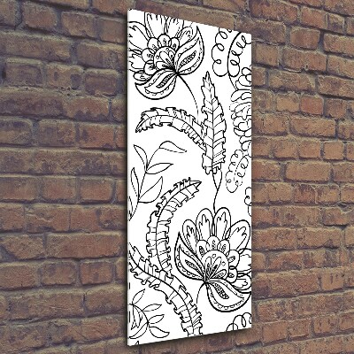 Quadro vetro verticale Sfondo Zentangle