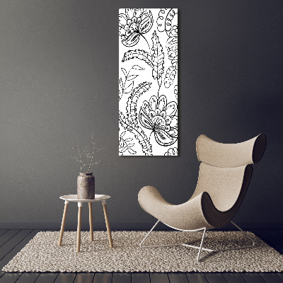 Quadro vetro verticale Sfondo Zentangle
