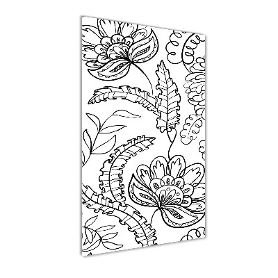 Quadro vetro verticale Sfondo Zentangle