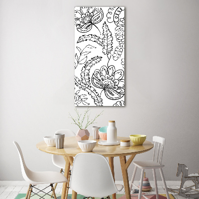 Quadro vetro verticale Sfondo Zentangle