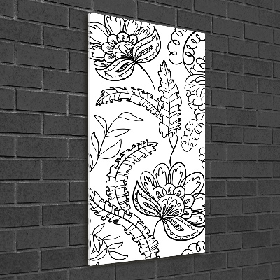 Quadro vetro verticale Sfondo Zentangle