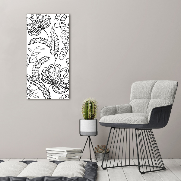 Quadro vetro verticale Sfondo Zentangle