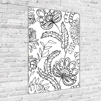Quadro vetro verticale Sfondo Zentangle