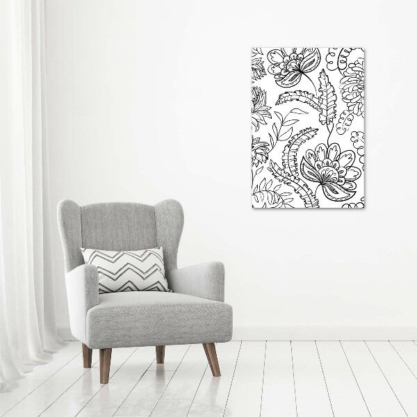 Quadro vetro verticale Sfondo Zentangle