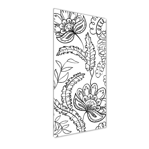 Quadro vetro verticale Sfondo Zentangle