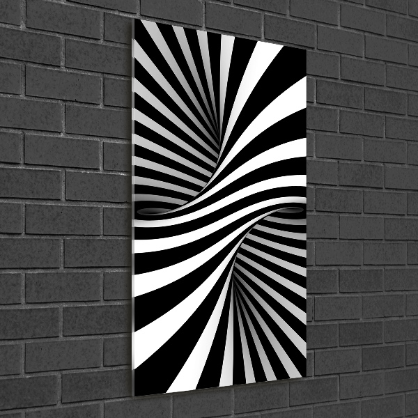 Quadro di vetro verticale Vortice astratto