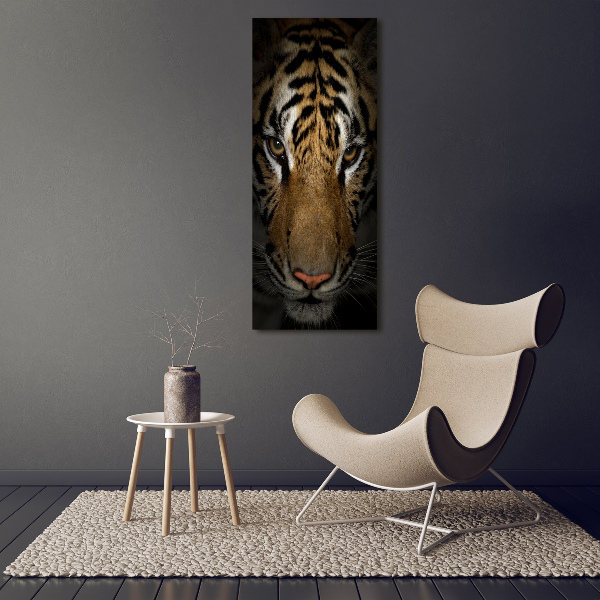 Quadro di vetro verticale Tigre