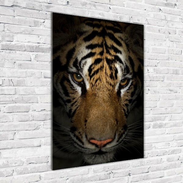 Quadro di vetro verticale Tigre