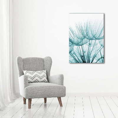 Quadro stampa su vetro verticale Semi di tarassaco