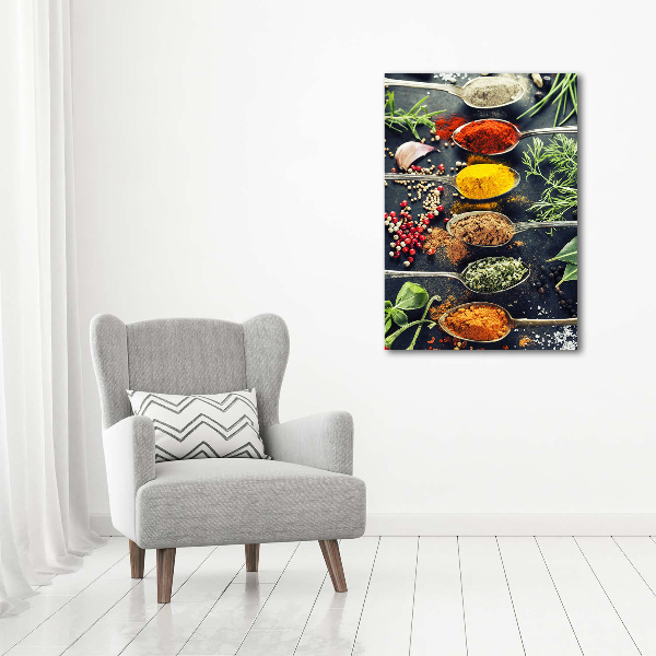 Quadro stampa su vetro verticale Spezie