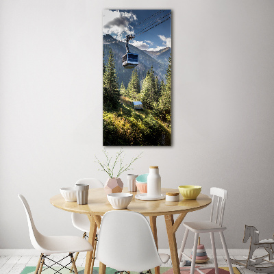 Quadro in vetro verticale Montagne russe